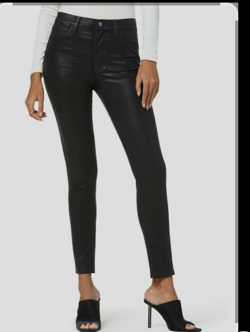 NWT Joe's Jeans The Charlie Black Coated Skinny Jeans Size 26